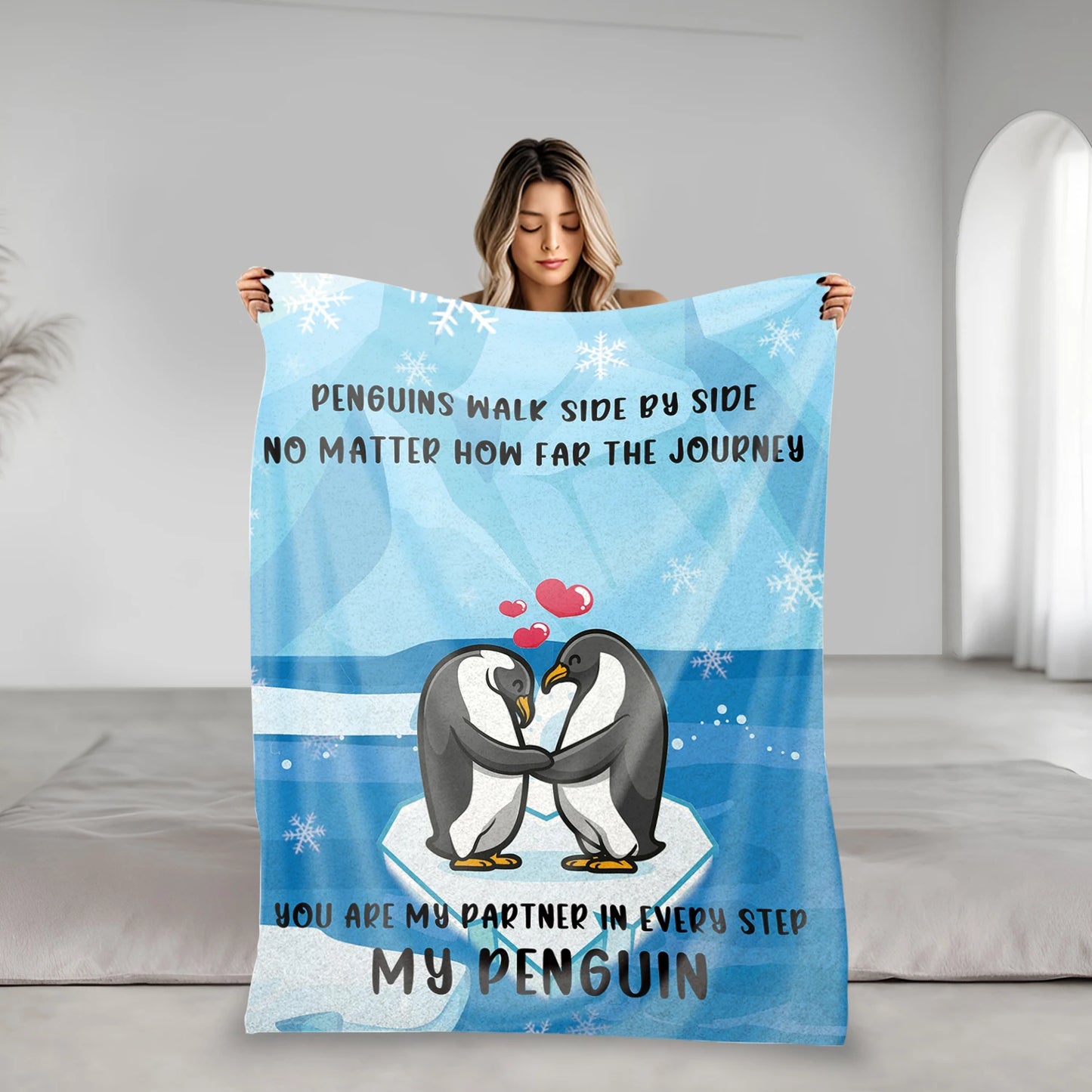 My Penguin Blanket – 50×60 Soft Fleece Love Throw Personalized