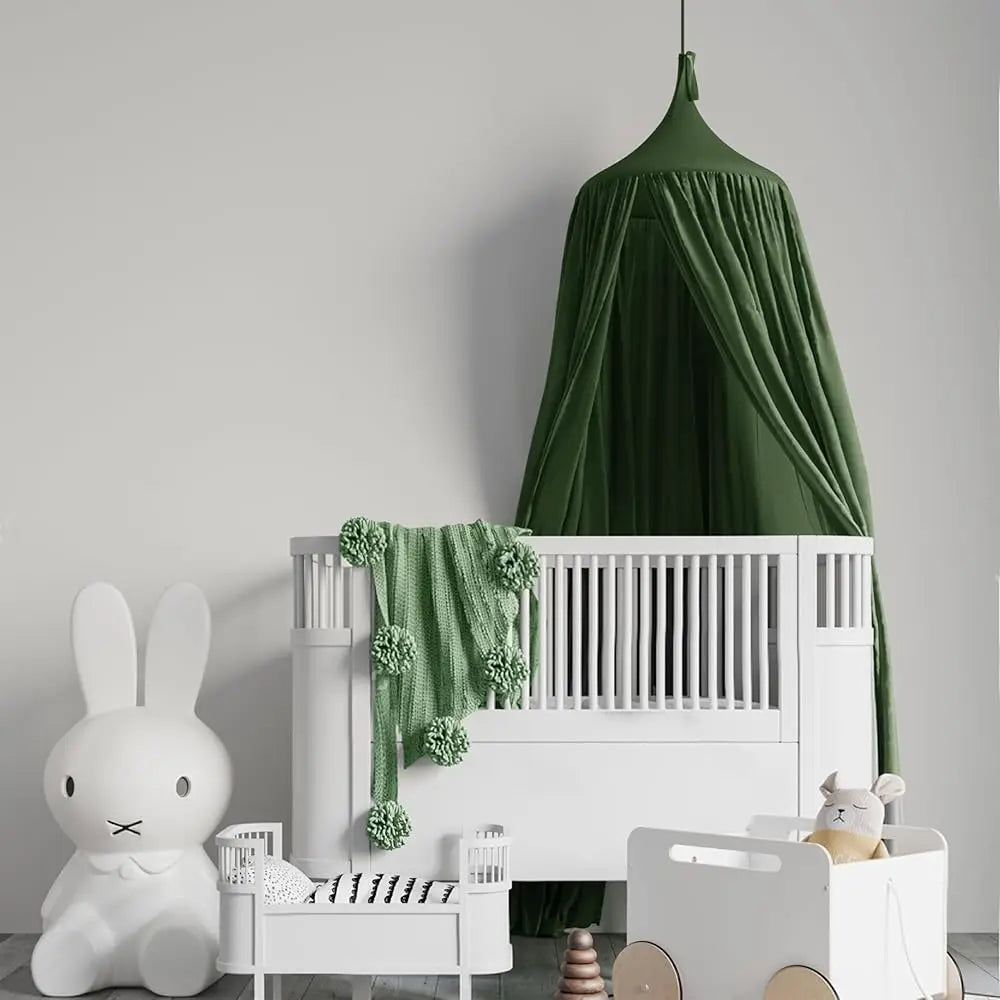 Hanging Round Dome Green Canopy