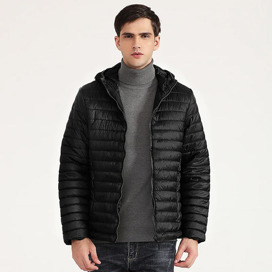 Lightweight Puffer Down Jackets for Men, Warm Parka, Windproof Coat, Casual Outerwear, Autumn and Winter Fashion Jacket