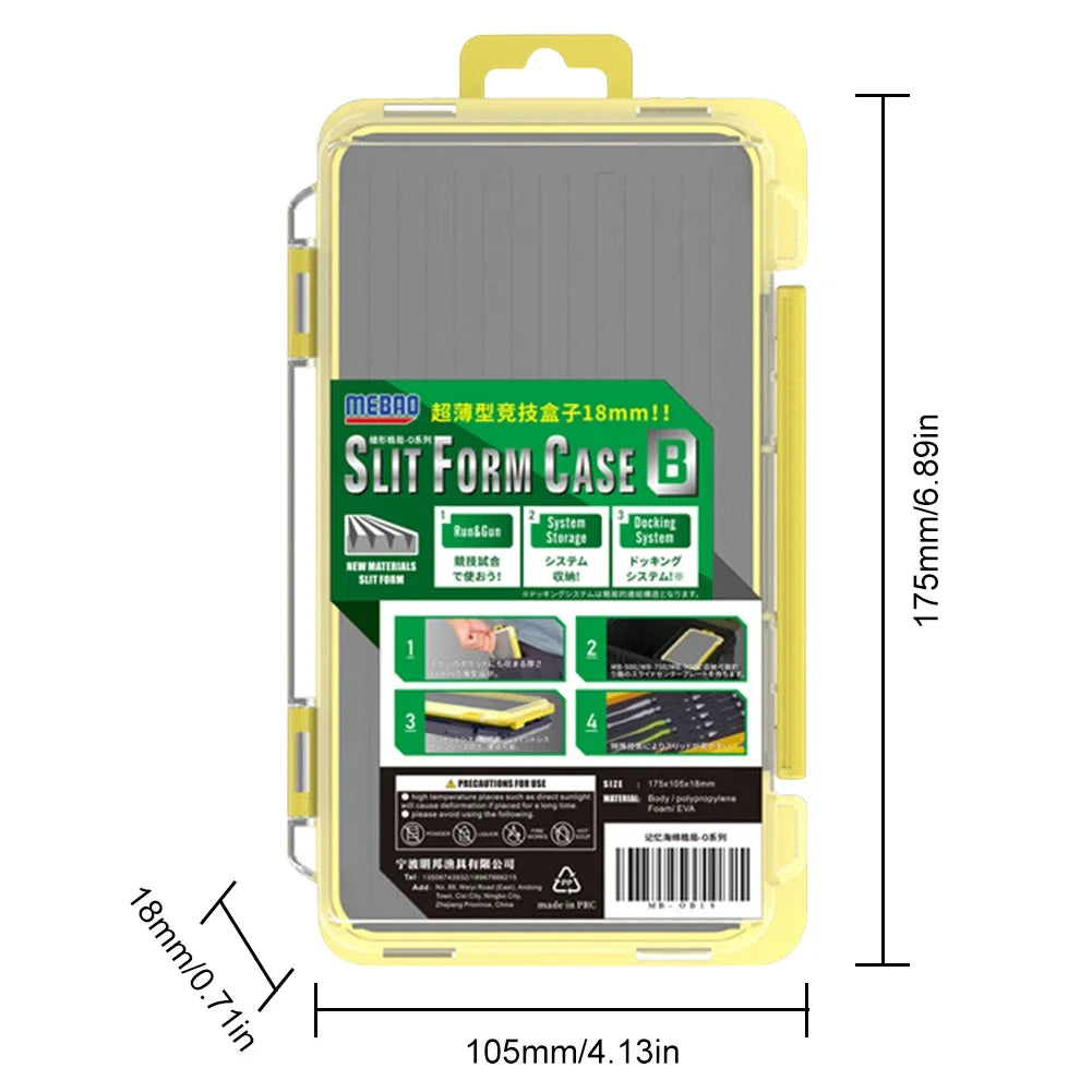 Fishing Tackle Box Waterproof Double Side Storage Container Accessories Organizer Case for Hook Lure