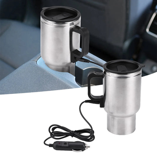 Electric Coffee Mug Water Kettle 12V Stainless Steel Travel Heating Car Cup Mug