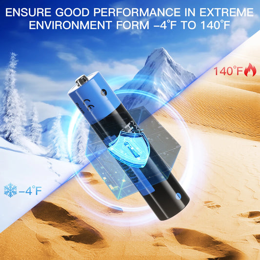 1.5V AA & AAA Lithium Ion Rechargeable Battery For Multiple uses 4 piece