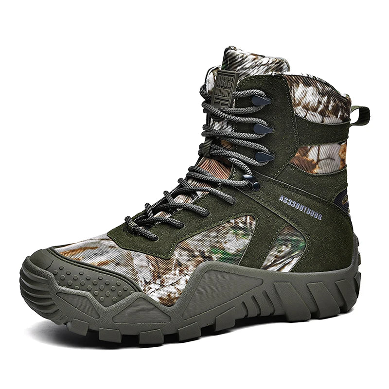Men's waterproof hiking boots, lightweight outdoor work boots, stylish and durable