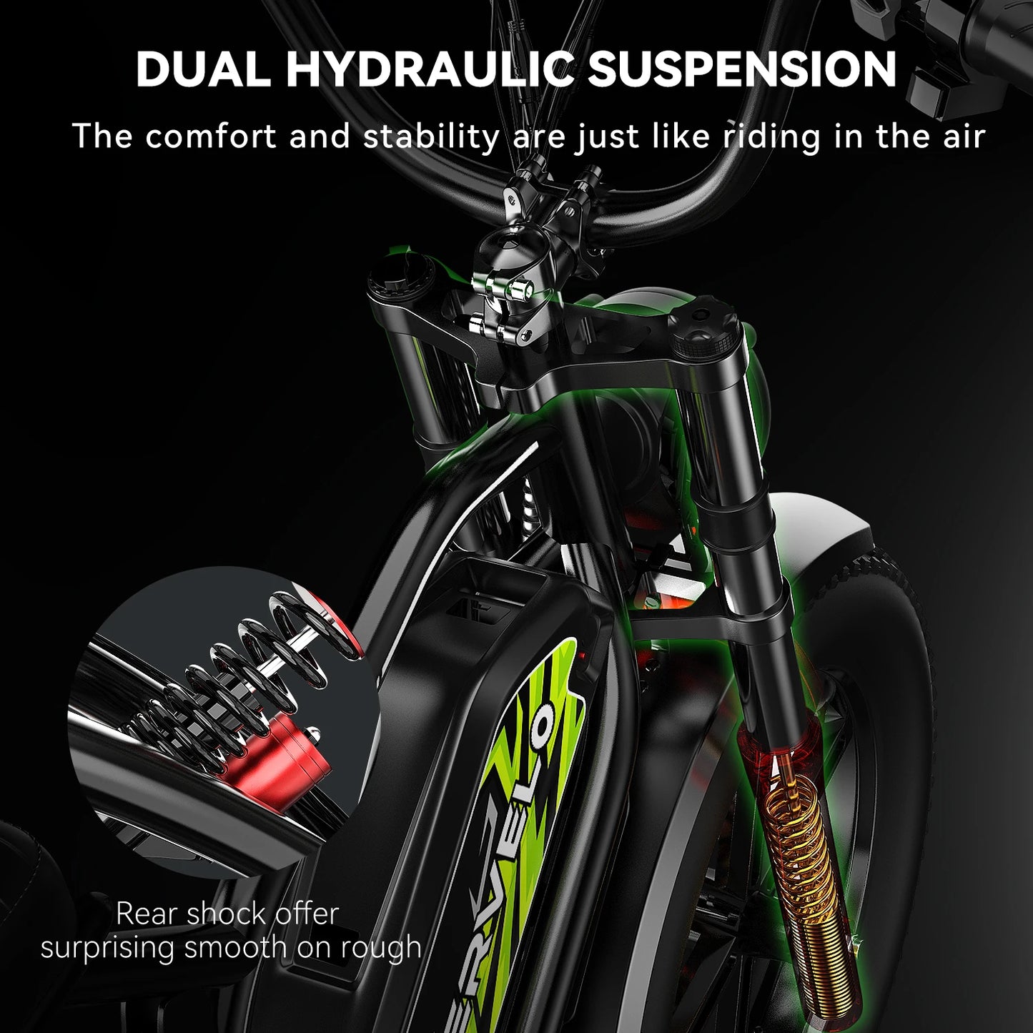 1000W Motor 20" Fat Tire 48V 20/30AH Battery Powered Electric 80Miles+ 30MPH Outdoor E-bike