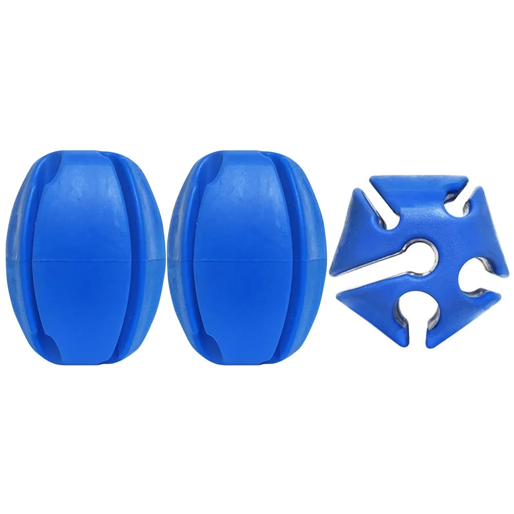 3pcs Silicone Fishing Rod Holder Ball Straps 5 Hole Lightweight Fishing Tackle Ties