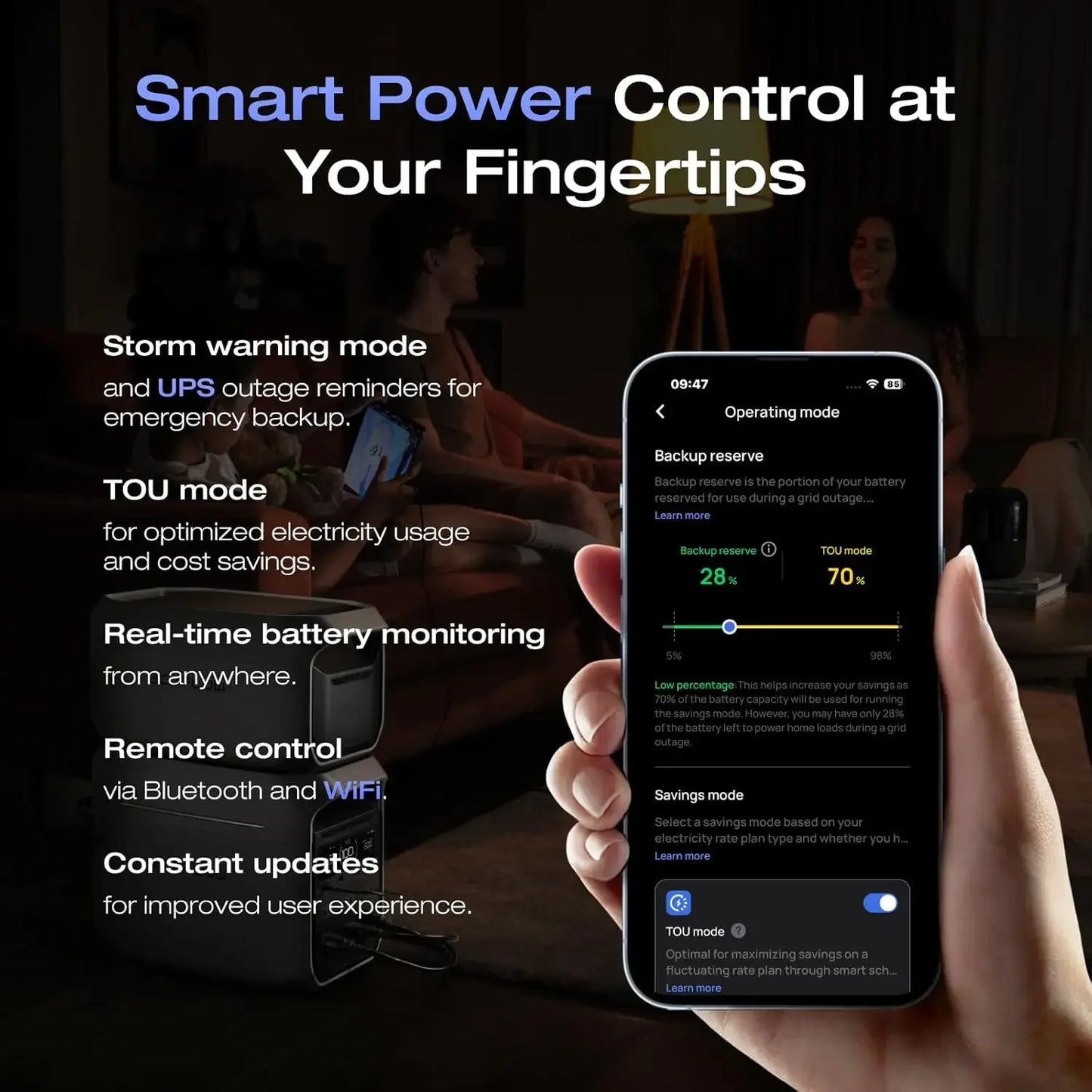 Portable Power Station DELTA 3 Plus, Battery, 1800W AC/140W USB-C Output, (Solar Panel Optional)