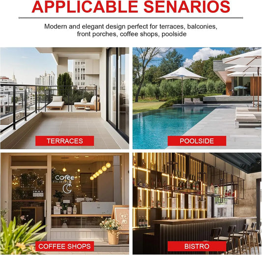 3-Piece Outdoor Wicker Furniture Set,with Tempered Glass Table.