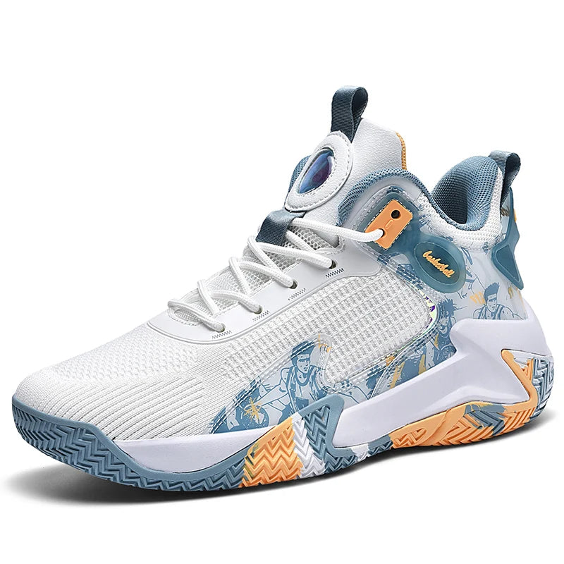 Men's basketball shoes walking and running shoes breathable and comfortable men's sports shoes trendy and fashionable basketball