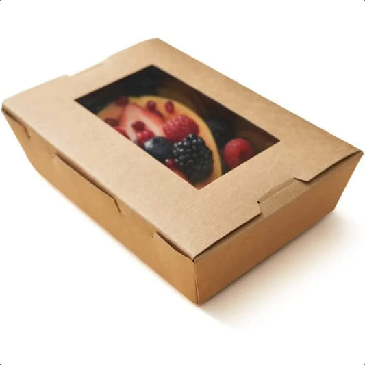 Small Ecofriendly Disposable Lunch Box Paper Food Container