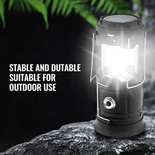 Portable Rechargeable LED Camping Lanterns Battery Bank Set of 4 Outdoor Lights