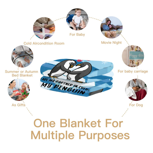 My Penguin Blanket – 50×60 Soft Fleece Love Throw Personalized