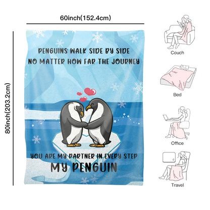 My Penguin Blanket – 50×60 Soft Fleece Love Throw Personalized