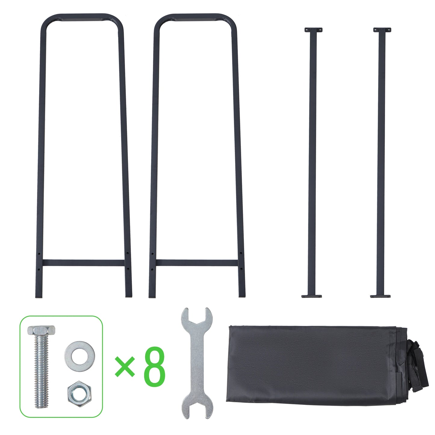 48" Large Metal Indoor Outdoor Fire Wood Log Rack With Cover, Waterproof Firewood Storage, Heavy Duty for Home and Outdoors