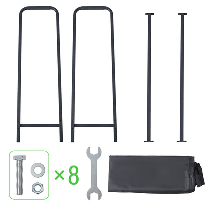 48" Large Metal Indoor Outdoor Fire Wood Log Rack With Cover, Waterproof Firewood Storage, Heavy Duty for Home and Outdoors