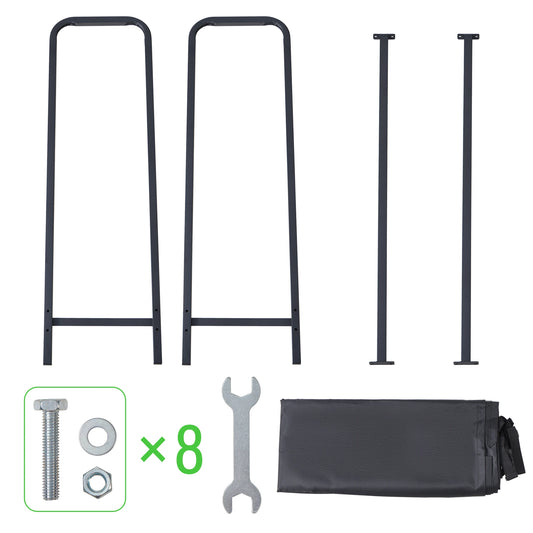 48" Large Metal Indoor Outdoor Fire Wood Log Rack With Cover, Waterproof Firewood Storage, Heavy Duty for Home and Outdoors