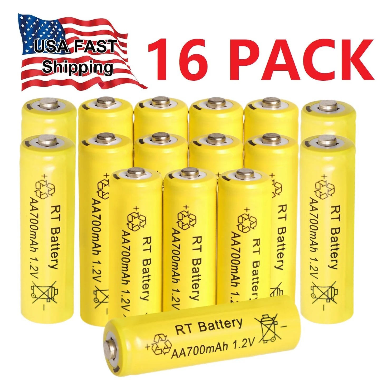 4-20PCS 1.2V AA Rechargeable Battery,