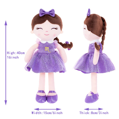 16 inches Baby Girl Gifts Plush Doll Scorpia Constellation Doll In Purple Skirt for Christmas Gifts Children's Day Gifts