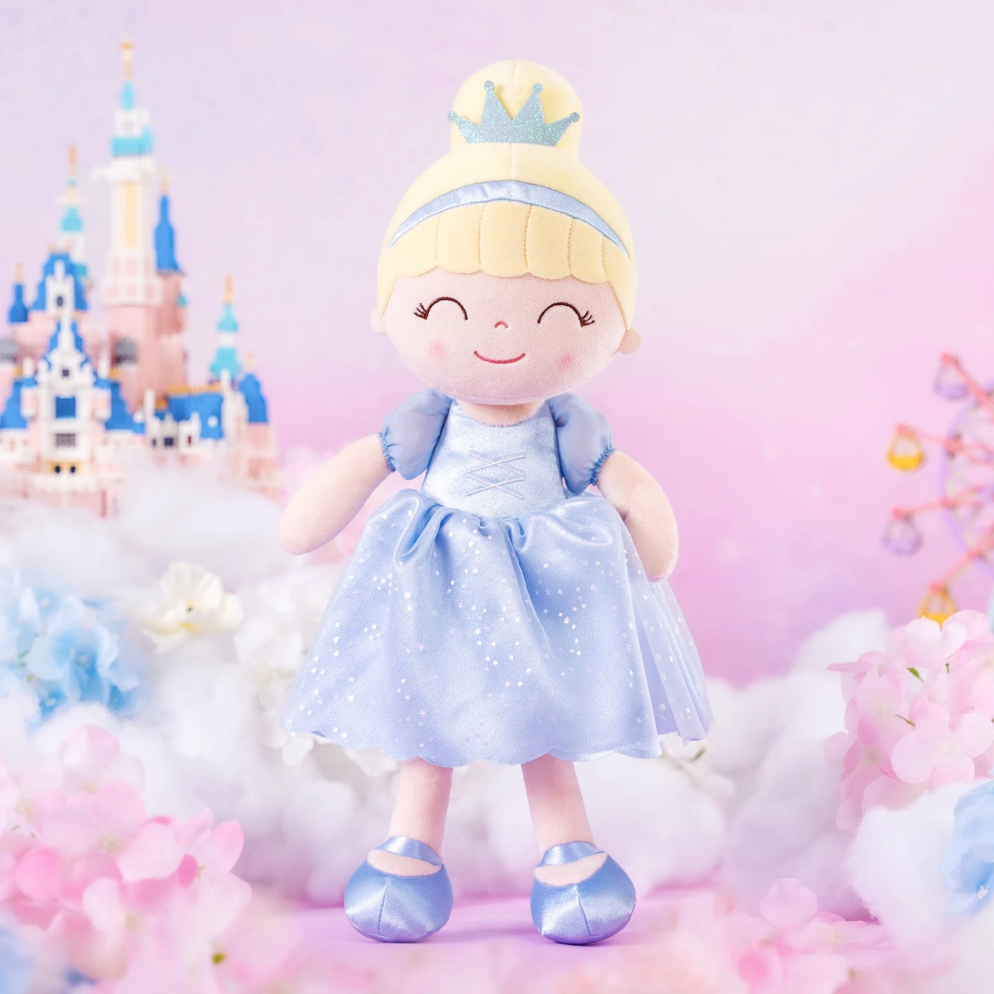 16inches Plush Doll Girls Manor Princess Toys Pale Blue Christmas Gifts for Baby Girls