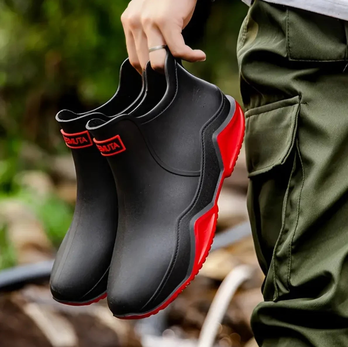 Outdoor Non-slip Rain Boots,  Waterproof Shoes, Rain Rubber  Water Shoes Fishing Shoes