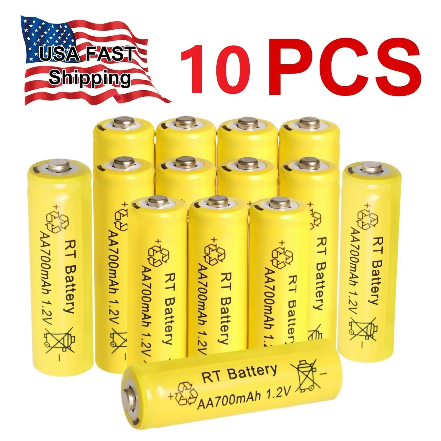 4-20PCS 1.2V AA Rechargeable Battery,