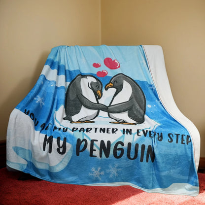 My Penguin Blanket – 50×60 Soft Fleece Love Throw Personalized