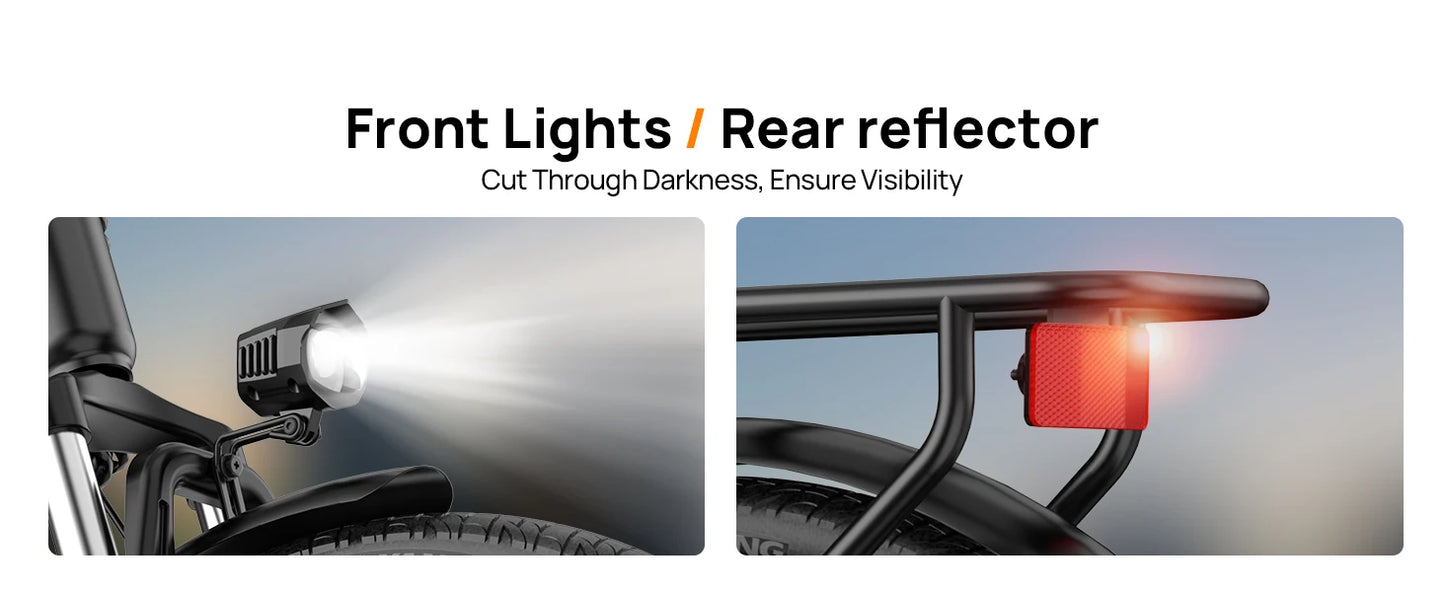 750W E26 Electric Bike for Adults | 48V 10.4Ah Removable Battery, Top Speed 20MPH, 26''X2" Standard Tire, 7-Speeds