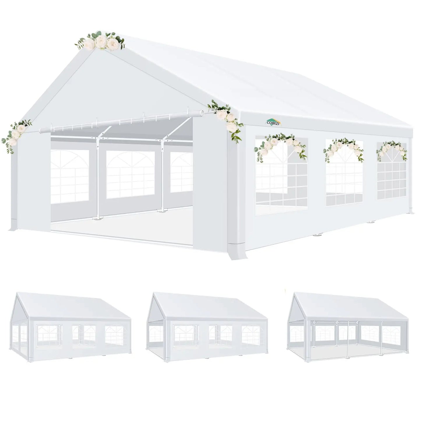 20x20ft Tent Heavy Duty for Parties Waterproof, Wedding and Event Canopy with Removable Sidewalls