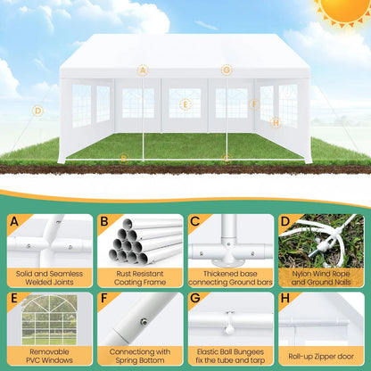 20x20ft Tent Heavy Duty for Parties Waterproof, Wedding and Event Canopy with Removable Sidewalls