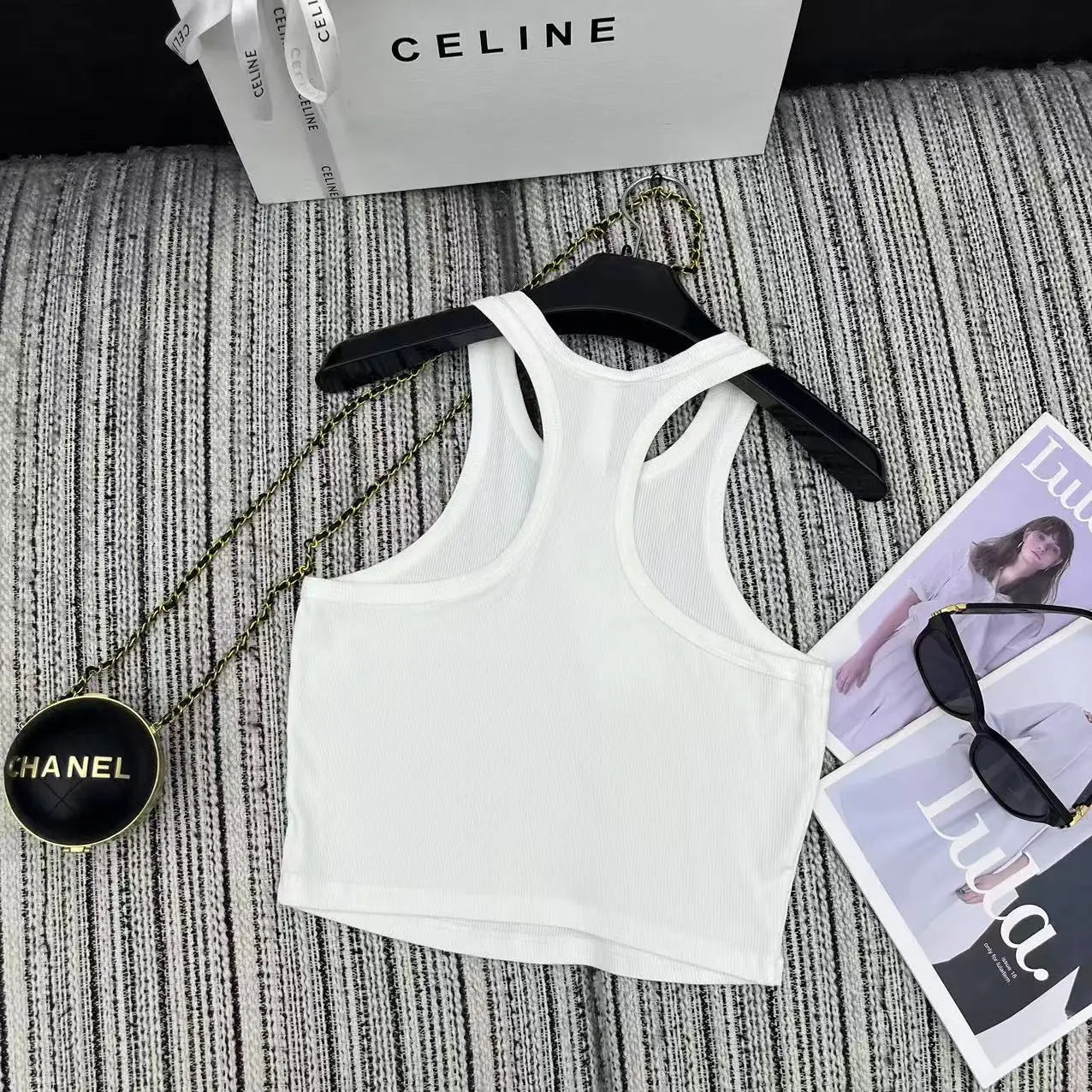 Women's Sport Blue Stretch Cotton Tank Top Moisture-Wicking Quick Dry High Elastic Gym Yoga Running Casual Athletic S-L