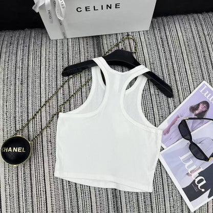 Women's Sport Blue Stretch Cotton Tank Top Moisture-Wicking Quick Dry High Elastic Gym Yoga Running Casual Athletic S-L