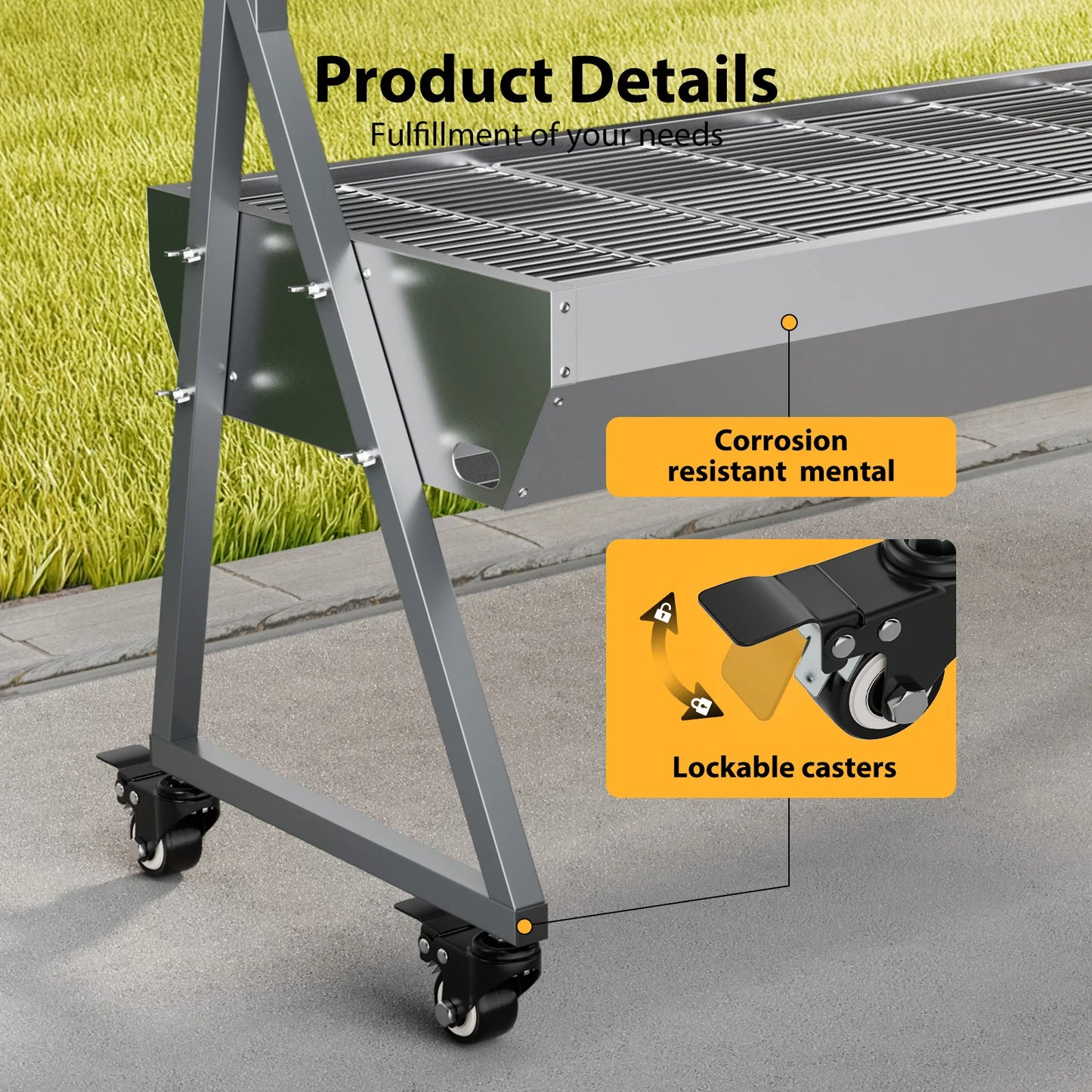 Camping Rotisserie Grill 176LBS Capacity 25W Motor Small BBQ Charcoal Roaster