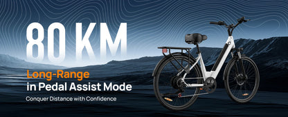 750W E26 Electric Bike for Adults | 48V 10.4Ah Removable Battery, Top Speed 20MPH, 26''X2" Standard Tire, 7-Speeds