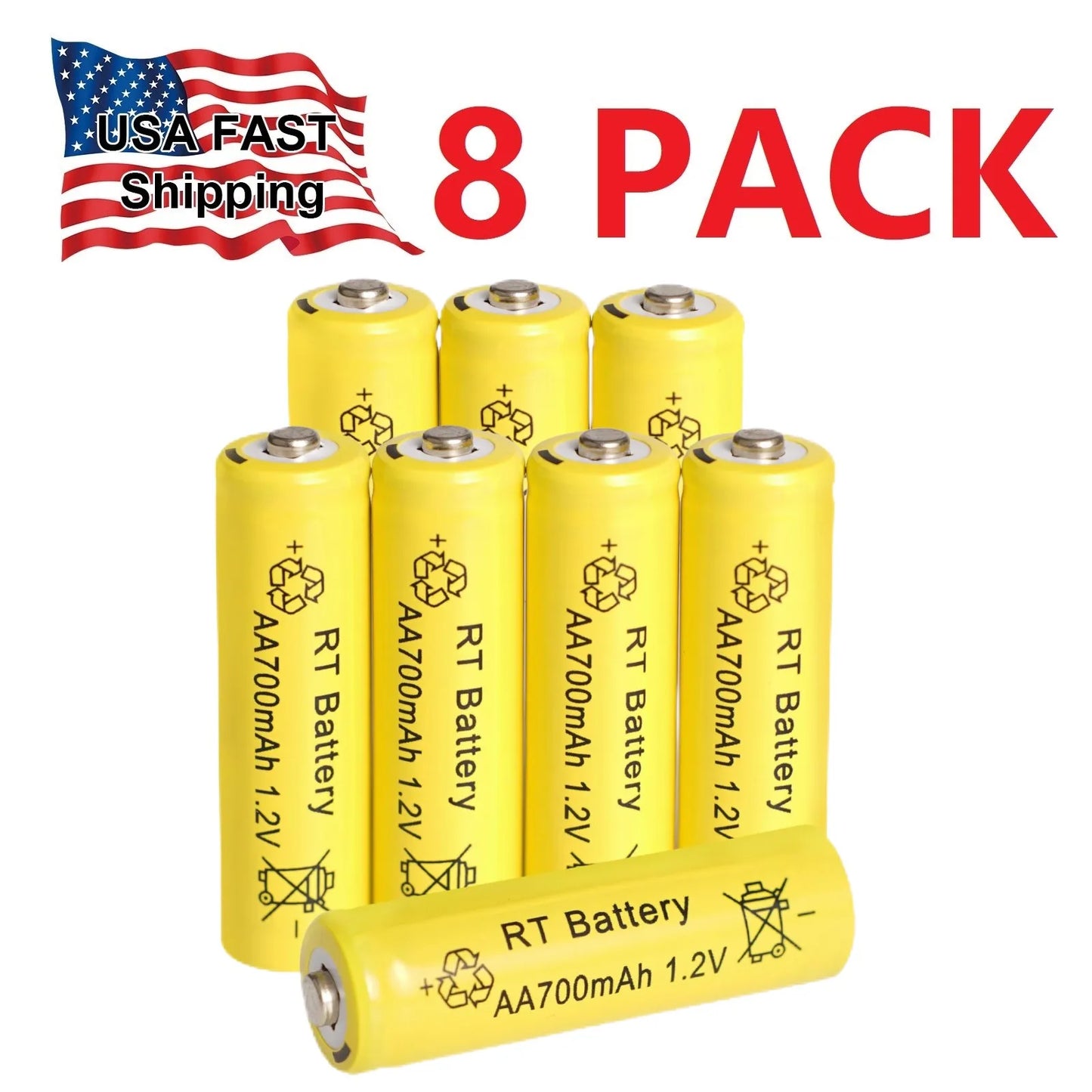 4-20PCS 1.2V AA Rechargeable Battery,