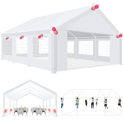 20x20ft Tent Heavy Duty for Parties Waterproof, Wedding and Event Canopy with Removable Sidewalls