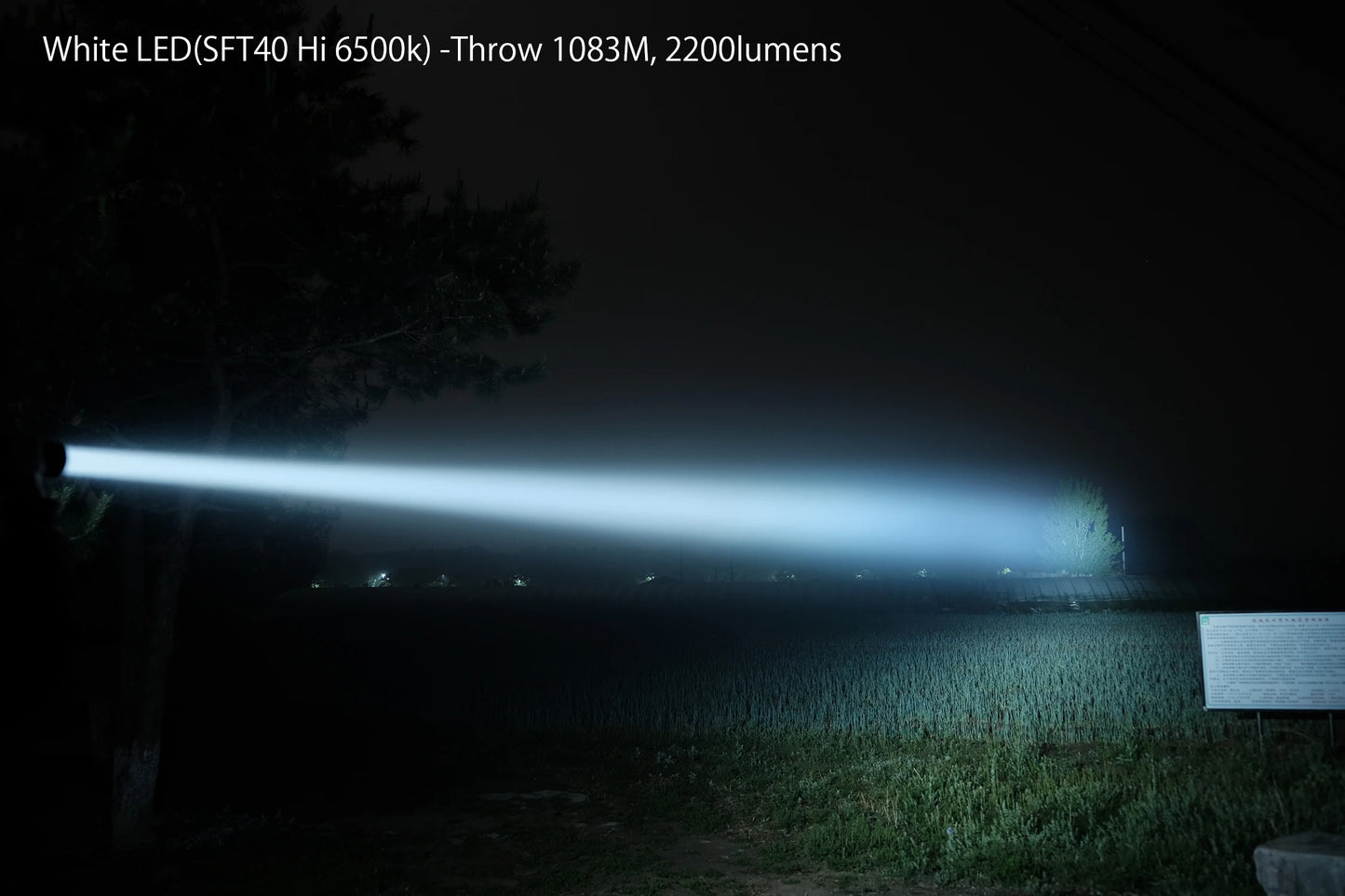 Hunting Flashlight 2200 Lumens 1184 Yards Long-Rang Rechargeable Flashlight for Night Hunting