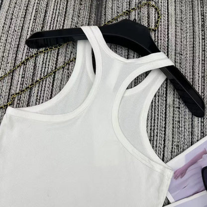 Women's Sport Blue Stretch Cotton Tank Top Moisture-Wicking Quick Dry High Elastic Gym Yoga Running Casual Athletic S-L