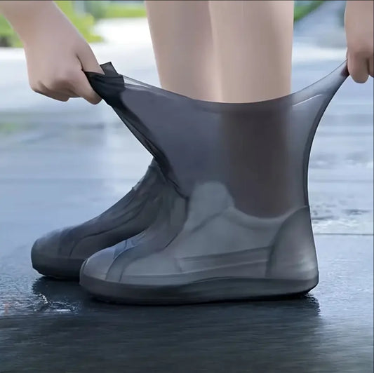 3 pair Of Outdoor Latex Rain Boots Waterproof Shoe Cover Multiple Colors To Choose From,
