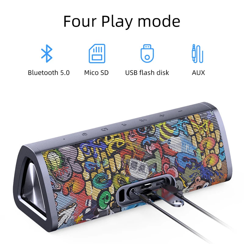 Portable bluetooth speaker 360° Stereo Sound waterproof wireless 24-Hour Play time