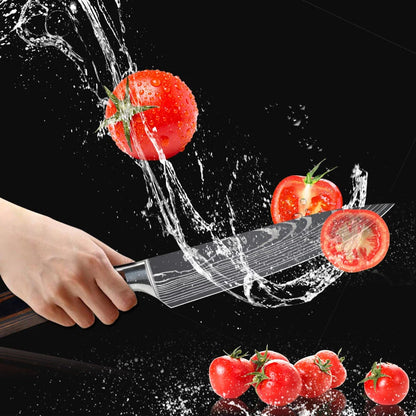 Kitchen Knives Set Laser Damascus Pattern Chef Knife Sharp Cleaver Slicing Utility Knives Tools