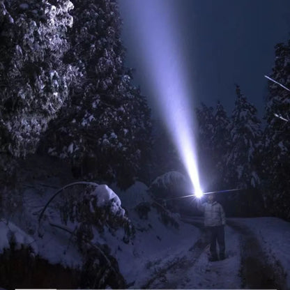 Solar/USB Rechargeable LED Flashlight - 3-in-1 Headlamp, Searchlight | Portable Outdoor Light for Hunting, Camping, Hiking