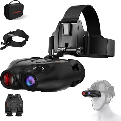 Digital Night Vision Binoculars 1080P Full HD Infrared Hunting Camera 300M 5X Optical For Total Darkness Surveillance