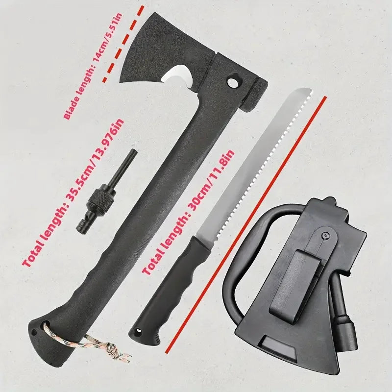 Ultimate Outdoor Survival Axe with Fire Starter -