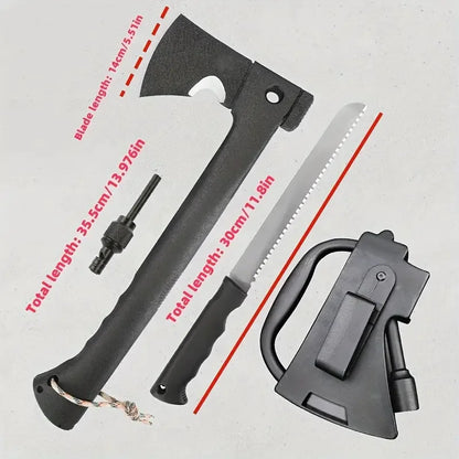 Ultimate Outdoor Survival Axe with Fire Starter -