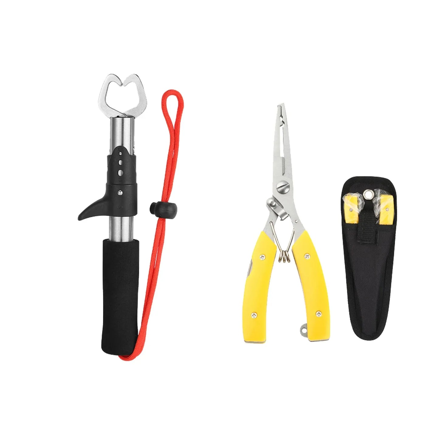 Outdoor Fishing Kit with Multi-tool Pliers, Fish Lip , and Durable Sheath for Anglers
