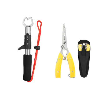 Outdoor Fishing Kit with Multi-tool Pliers, Fish Lip , and Durable Sheath for Anglers