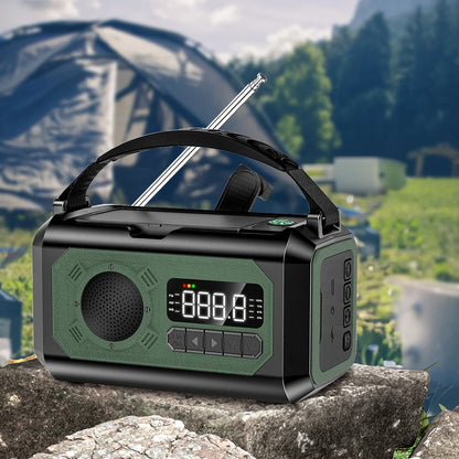 12000mAh Solar Hand Crank AM/FM/NOAA Weather Radio with 2 Solar Panels