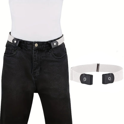 Elastic Belt Without Buckle Canvas Women Belt Stretch