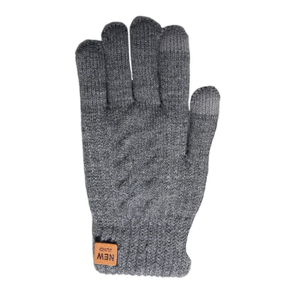 Men's Winter Touchscreen Gloves Solid Color Warm Thick Plush Riding Gloves for Cycling Running Driving Hiking MIAO-US