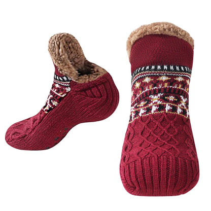 Men Women Winter Indoor Home Slippers Socks Non Slip Fuzzy Floor Socks Warm Thick Thermal Socks Soft for Christmas