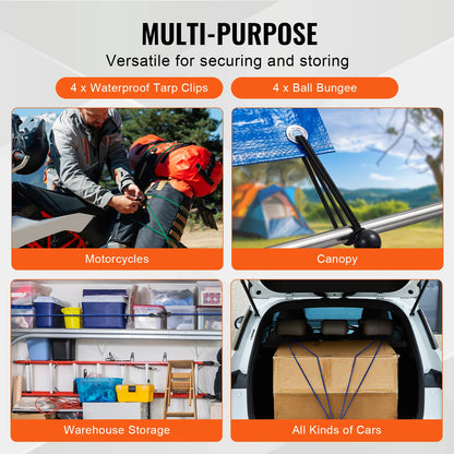 32pcs Elastic Bungee Cords  Assorted Lengths Heavy duty for Bike Tents Camping RVs Trunks Luggage Racks